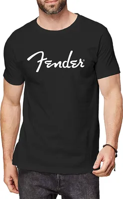 Produktbild von Fender T-Shirt Herren Classic Logo schwarz Band-Merch, Bands 100% Baumwolle M