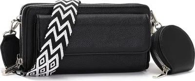 Produktbild von Snmoec Handytasche Umhängetasche Damen Klein Schwarz