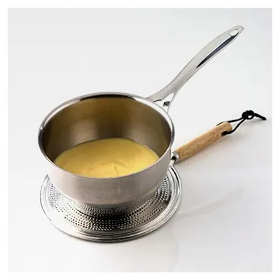 Produktbild von Gasflammensieb mit Holzgriff, Metall, 21 cm