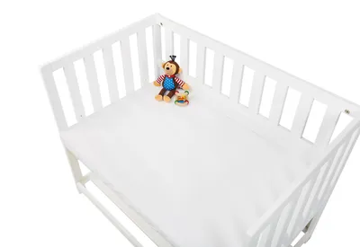 Image de Draps-housses en jersey pour berceau, lit d'appoint et poussette en pack de deux, blanc