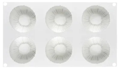 Produktbild von Elzusha – Flexible Silikon-Kuchenform mit 6 Aussparungen