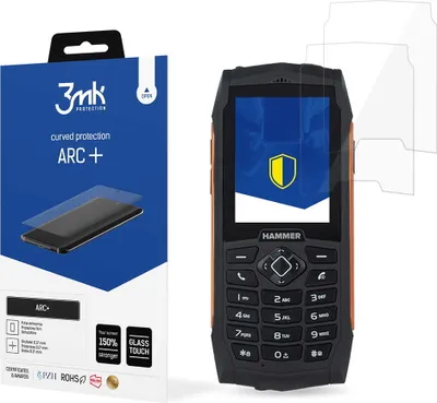 Produktbild von 3mk Display Schutzfolie ARC+ für MyPhone Hammer 3/3 Plus  0,17mm Self-Heal (2 Stück)