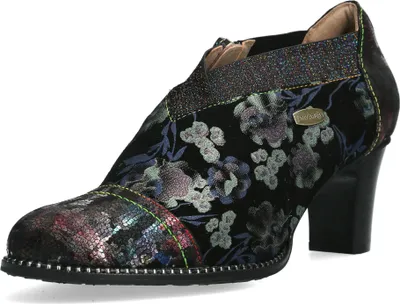 Produktbild von Laura Vita Damen Pumps Leder Hochfront mit Blumenmuster und Gummizug Elcodieo 42, Größe:38 EU, Farbe:Rot