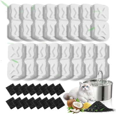 Produktbild von 32 Stück Katzenbrunnen Edelstahl Filter für Giotohun Trinkbrunnen