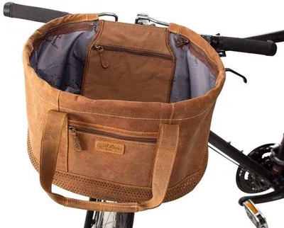 Produktbild von Bike- stroller picnic bag picknicktas inbouw braun Leder