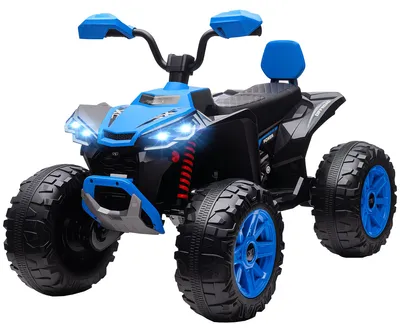 Productafbeelding van AIYAPLAY 24V elektrische quad voor kinderen, met 2 motoren, plaats voor 2 personen, koplampen, blauw