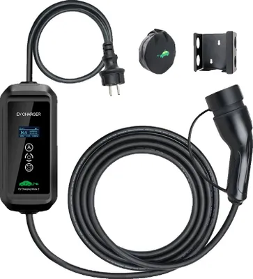 Obrázek produktu pro Přenosná nabíječka pro elektromobily, nastavitelný proud 6-16 A, výkon 3,6 kW, F1-T2-3,6 kW, TYP2