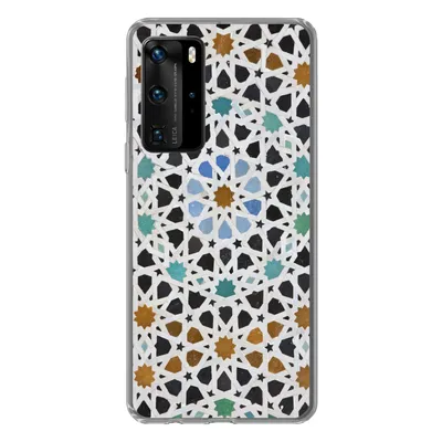 Produktbild von MuchoWow® Handyhülle Schutzhülle Hülle für Huawei P40 Pro Ein marokkanisches Mosaikdetail Silikon Softcase Handy Hülle - Schutz