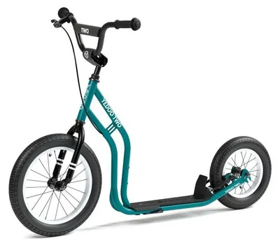Productafbeelding van Yedoo Two kinderloopfiets - geschikt voor kinderen vanaf 6 jaar, met een lichaamslengte vanaf 120 cm, voorzien van luchtbanden 16/12 - voor jongens en meisjes, met verstelbare hoogte, standaard en reflecterende elementen. Blauw