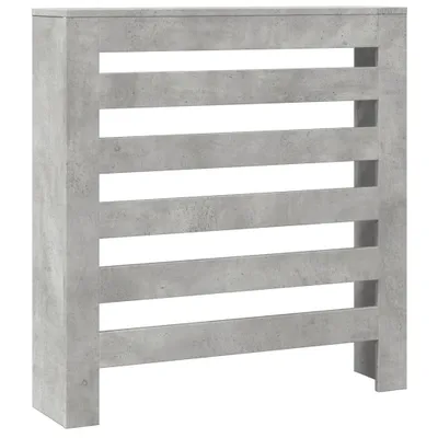 Image de Cache-radiateur gris béton 78x20x82 cm bois d'ingénierie