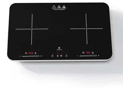 Induktionskochfeld 2 Platten 3600 W Touch-Bedienung 20 Stufen Timer