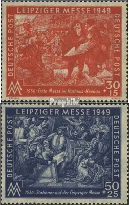 Produktbild von Briefmarken Sowjetische Zone (All.Bes.) 1949 Mi 230-231 (kompl.Ausg.) postfrisch Leipziger Messe