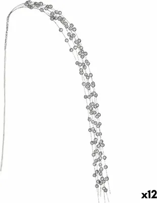 Produktbild von Zweig Krist+ Silberfarben Bälle 140 cm (12 Stück)