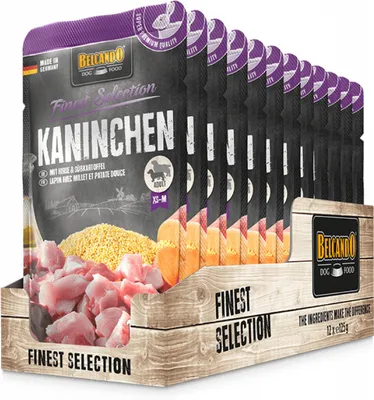 Image de BELCANDO® Lapin avec millet & patate douce 12x 125g