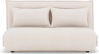Image de Best Mobilier Candice - Banquette 2 places convertible clic-clac en velours côtelé , Beige