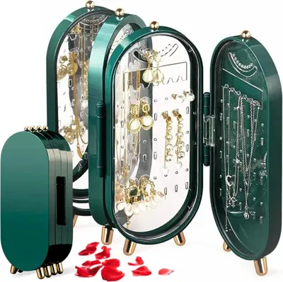 Immagine prodotto di Portagioie organizer stand orecchini bottiglia verde