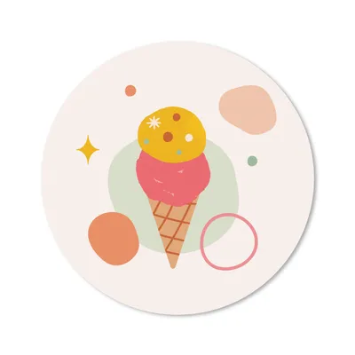 Produktbild von MuchoWow® Mauspad Mousepad Eiscreme - Pastell - Sommer 40x40 cm - Mousepads - Maus Mat - Pad - Mausunterlage - Schreibtisch Accessoires