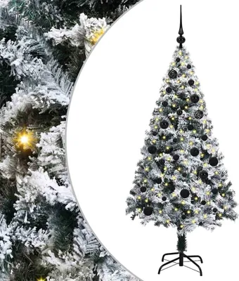 Produktbild von vidaXL Künstlicher Weihnachtsbaum mit 150 LEDs mit Ständer Weiß 150 cm