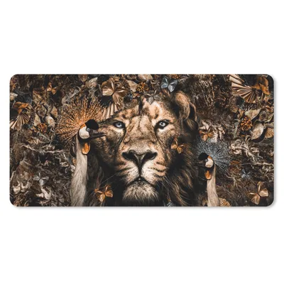 Produktbild von MuchoWow® Schreibtischunterlage Tiere - Schmetterling - Löwe 80x40 cm - XXL Mauspad - Gaming Mauspad