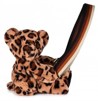 Image de Doudou et Compagnie Sac bandouliere - Ours en peluche Léopard - 30 cm