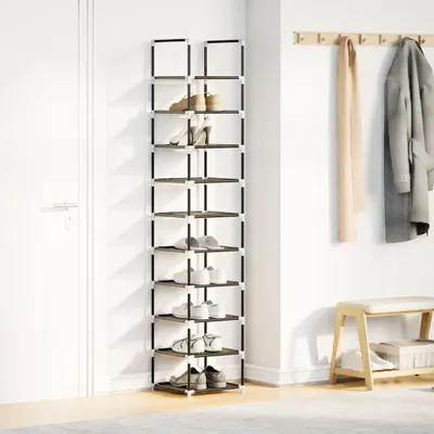 Image de vidaXL Étagère à chaussures 10 étages noire 33x33x174 cm non tissé