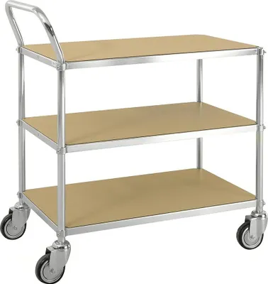 Produktbild von ESD-Tischwagen 150 kg, mit 3 Böden, LxBxH 850 x 435 x 950 mm, verzinkt