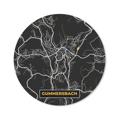 Produktbild von MuchoWow® Mauspad Mousepad Karte - Gummersbach - Gold - Stadtplan - Deutschland 50x50 cm - Mousepads - Maus Mat - Pad - Mausunterlage - Vinyl