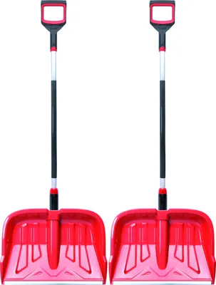 Produktbild von 2x Schneeräumer Schneeschieber Profi Ergo 55cm rot stark Schaufeln