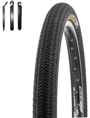 Image de 1 pneu de vélo Kenda Kiniption K-1016, 20 x 2,10 (54-406), couleur noire, comprenant des démonte-pneus