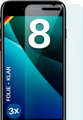 Produktbild von moex® 3x Schutzfolie kompatibel mit Apple iPhone 8 - Displayschutzfolie dünn Folie, Klar