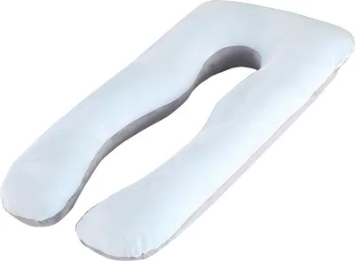 Produktbild von ele ELEOPTION Stillkissen, Schwangerschaftskissen, U-förmiges Ganzkörperkissen mit waschbarem Samtbezug, 120 cm Mutterschaftskissen für Schwangere Grau & Blau