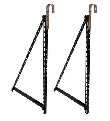 Produktbild von ST-0005R-B Balkonkraftwerk Solarmodul ALU-Halterung in Schwarz inkl. 2x Edelstahl-Haken für runde Balkongelände, Flachdach, Wand, Universal-Aufstelle bis 114cm Panel Breite 425W Winkel bis 45° verstellbar