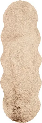 Produktbild von Kunstfell Romance Shape hellbraun 55x160 cm