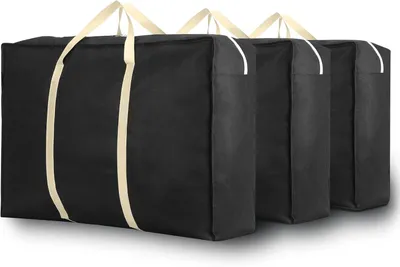 Productafbeelding van Opbergtassen voor dekbedden en kussens - 3 stuks met dubbele ritssluiting - Ideaal voor kleding en beddengoed