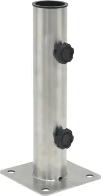 Image de Base de parasol pour mât Ø38/48 mm argenté acier