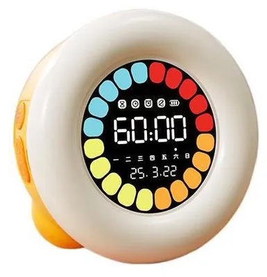 Produktbild von Visueller Timer 60 Min - 4-in-1 Countdown, Count-Up, Uhr & Wecker, Time Timer mit Lautem & Stillem Alarm für Kinder & Erwachsene, für Küche, Schule, Büro, ADHS (orange Farbe)