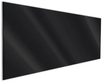 Produktbild von Wallario Küchenrückwand aus Glas, Größe: 125 x 50 cm, Motiv: Schwarz | Spritzschutz | abwischbar | pflegeleicht | in