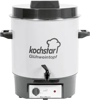 Zdjęcie produktu dla KOCHSTAR WarmMaster A 1/4" garnek do gotowania z kranem spustowym 27 litrów Ø35cm kamień szary/biały