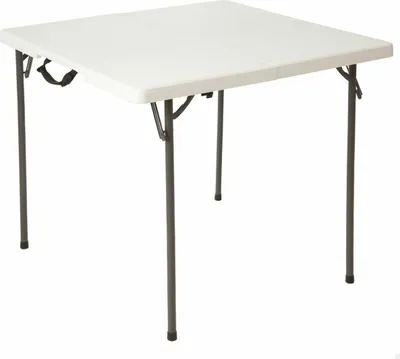 Produktbild von Lifetime Klapptisch Weiß Quadratisch Stahl Kunststoff Klapptisch 86 x 86 x 74 cm