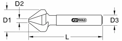 Productafbeelding van KS Tools 336.0054, Boormachine, Afkortboorkop, Draairichting: met de klok mee, 6 mm, 45 mm, Geschikt voor: metaal, non-ferrometalen, staal