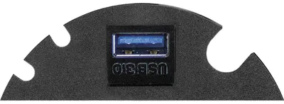 Zdjęcie produktu dla EVOline 159909119600, okrągła płyta czołowa USB 3.0, czarna