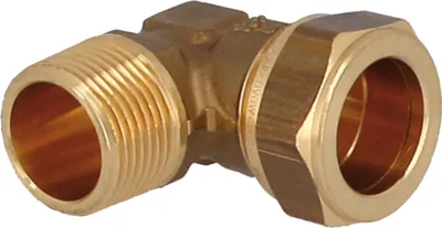 Produktbild von CU-Klemmring-Winkelübergang 90° Außengewinde AG 3/4 Zoll x 22 mm