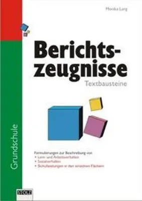 Produktbild von Textbausteine für Berichtszeugnisse in der Grundschule