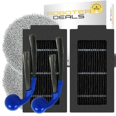 Immagine prodotto di Kit di accessori e ricambi per aspirapolvere robot Ecovacs Deebot T30e Omni (2 filtri, 2 spazzole laterali, 2 panni)