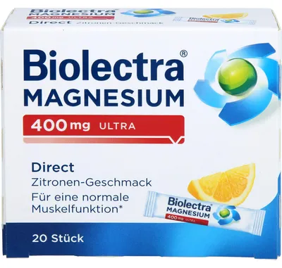 Produktbild von Biolectra Magnesium 400 mg ultra direct Zitronengeschmack, 20 St. Beutel
