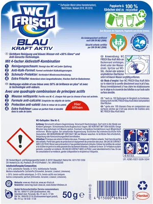 Produktbild von WC FRISCH Kraft-Aktiv Blauspüler Blüten-Frische, 1x 50 g
