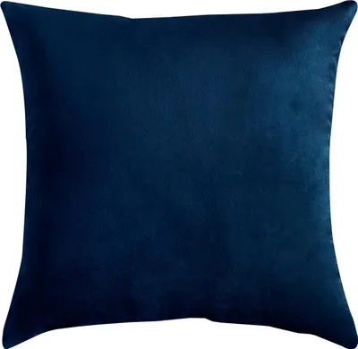 Produktbild von Dekorativer Kissenbezug aus Velours – Dunkelblau, eleganter Zierkissenbezug für Sofa und Bett