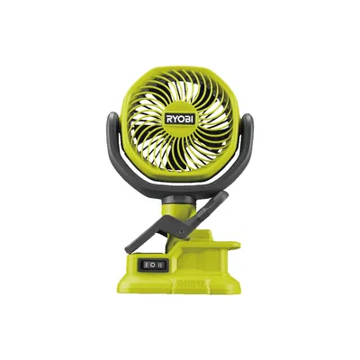 Image de RYOBI Ventilateur à clipser sur batterie ONE+ RCF18-0 18V, ventilateur d'atelier, ventilateur électrique, diamètre du tambour 10 cm