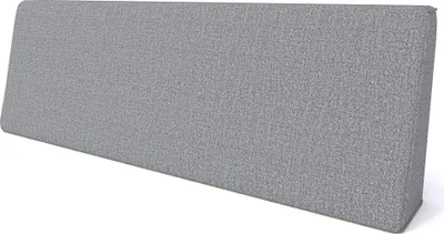 A grey cushion for a pallet sofa.