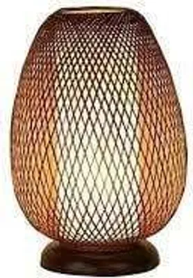 Obrázek produktu pro Fine Asianliving Japonská stolní lampa s bambusovým pletivem – Seiji D26xV38cm Japonské lampy Japonské závěsné lampy Japonské závěsné svítidla Stropní svítidla Japonské stojací lampy Shoji lampy Japonské nástěnné lampy Nástěnné svítidlo Osvětlení